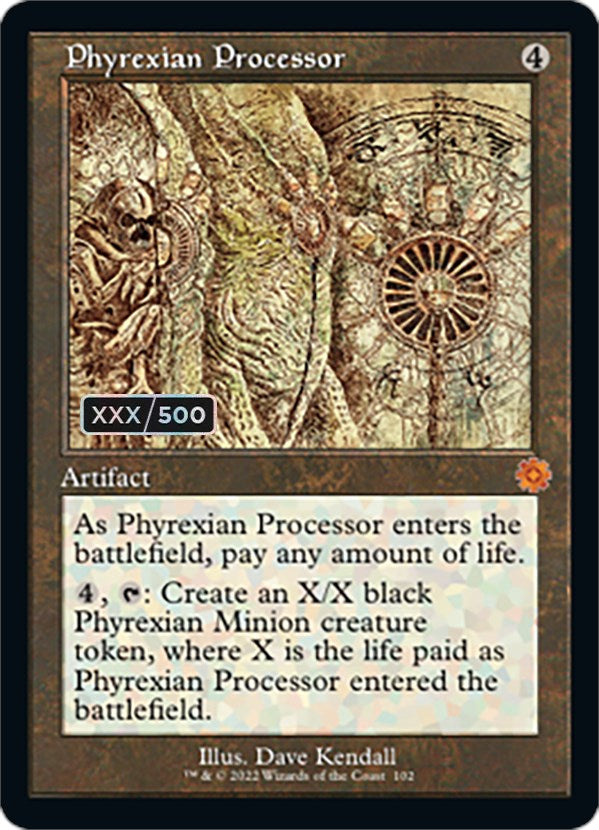 Phyrexian Processor (Retro Schematic) (Serial Numbered) [The Brothers' War Retro Artifacts] | Gate City Games LLC