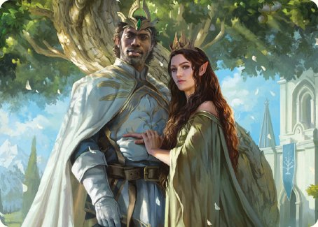 Aragorn and Arwen, Wed Art Card [The Lord of the Rings: Tales of Middle-earth Art Series] | Gate City Games LLC