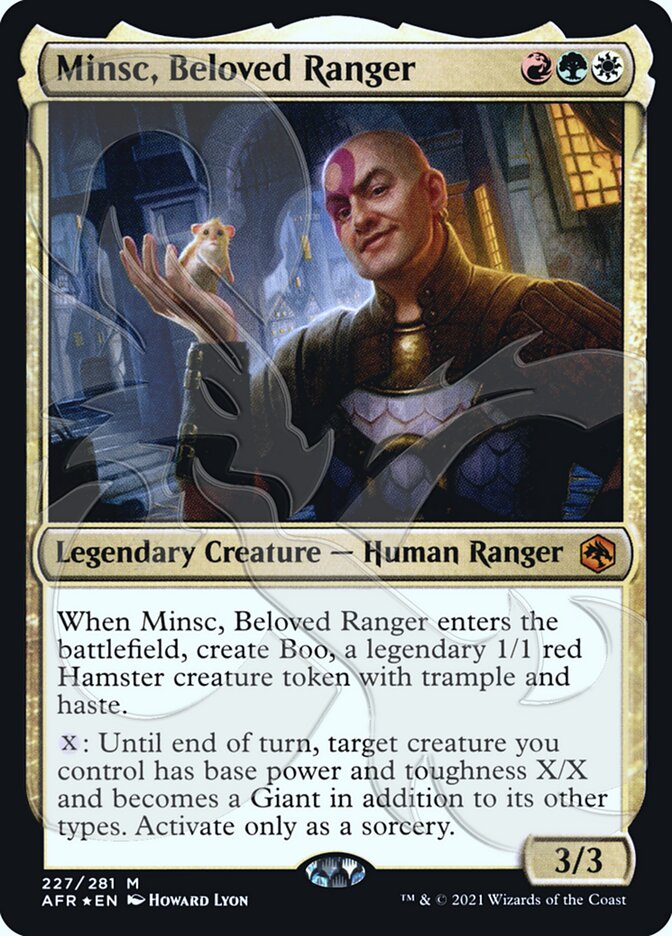 Minsc, Beloved Ranger (Ampersand Promo) [Dungeons & Dragons: Adventures in the Forgotten Realms Promos] | Gate City Games LLC