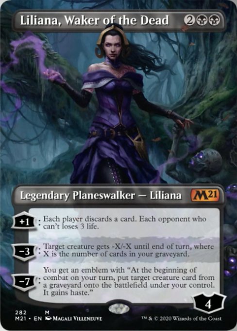 Liliana, Waker of the Dead (Borderless) [Core Set 2021] | Gate City Games LLC