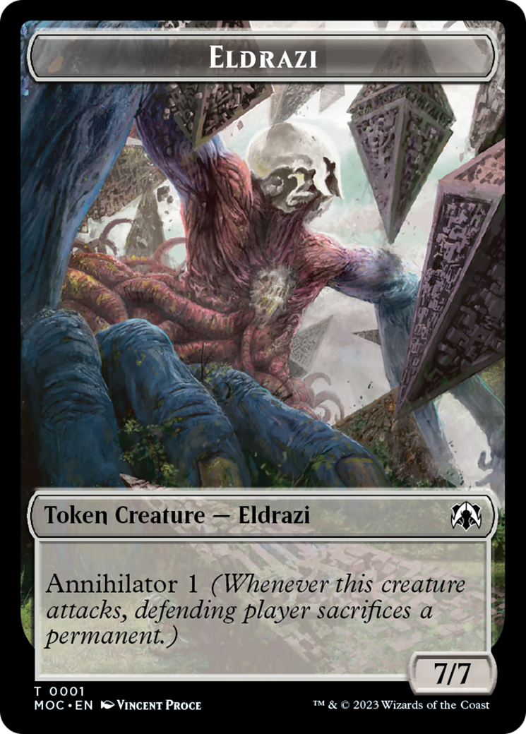 Goblin // Eldrazi Double-Sided Token [March of the Machine Commander Tokens] | Gate City Games LLC