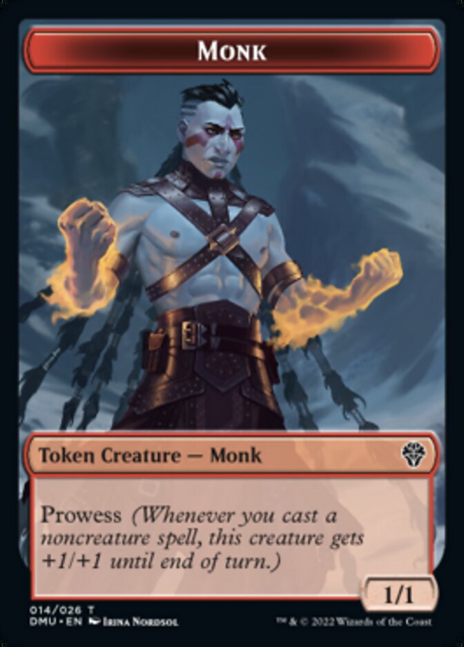 Bird (002) // Monk Double-sided Token [Dominaria United Tokens] | Gate City Games LLC