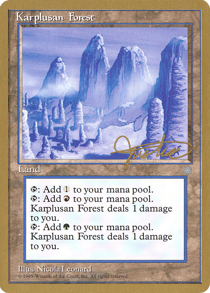 Karplusan Forest (Mark Justice) [Pro Tour Collector Set] | Gate City Games LLC