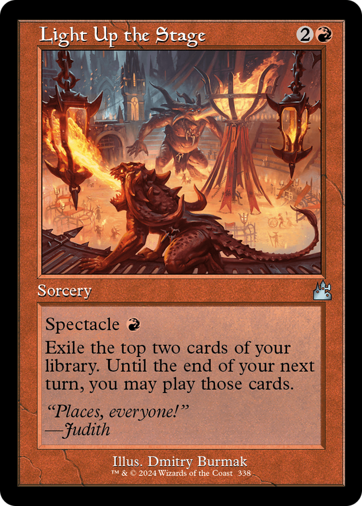 Light Up the Stage (Retro Frame) [Ravnica Remastered] | Gate City Games LLC