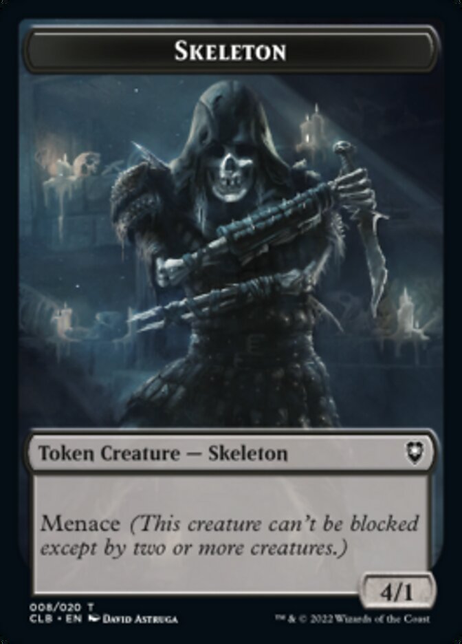 Skeleton Token [Commander Legends: Battle for Baldur's Gate Tokens] | Gate City Games LLC