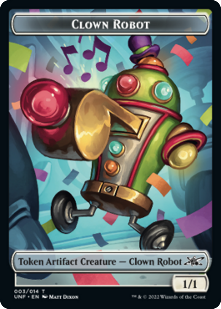 Clown Robot (003) // Food (010) Double-sided Token [Unfinity Tokens] | Gate City Games LLC