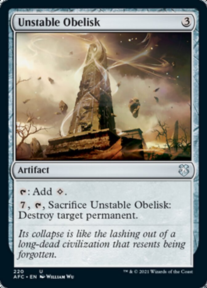 Unstable Obelisk [Dungeons & Dragons: Adventures in the Forgotten Realms Commander] | Gate City Games LLC