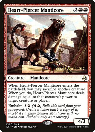 Heart-Piercer Manticore [Amonkhet Promos] | Gate City Games LLC