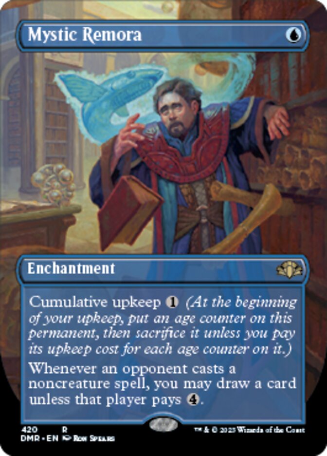Mystic Remora (Borderless Alternate Art) [Dominaria Remastered] | Gate City Games LLC