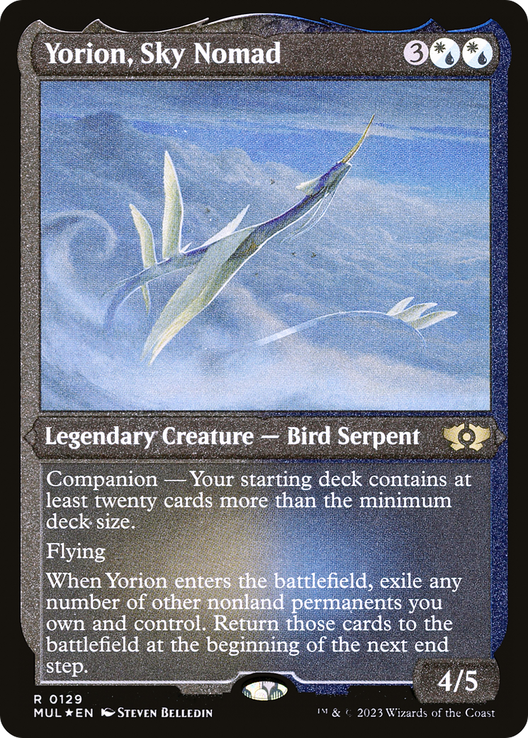 Yorion, Sky Nomad (Foil Etched) [Multiverse Legends] | Gate City Games LLC