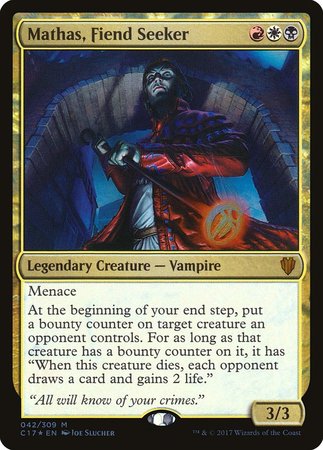 Mathas, Fiend Seeker [Commander 2017] | Gate City Games LLC