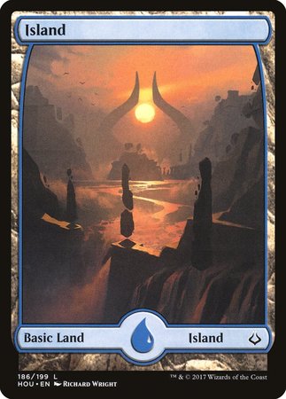 Island (186) - Full Art [Hour of Devastation] | Gate City Games LLC