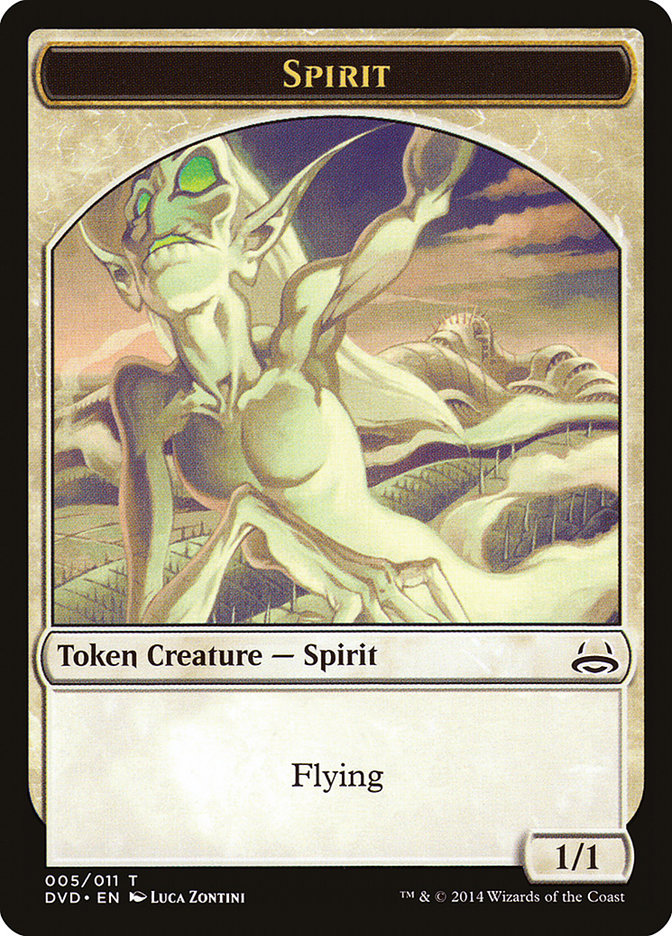 Spirit Token (Divine vs. Demonic) [Duel Decks Anthology Tokens] | Gate City Games LLC