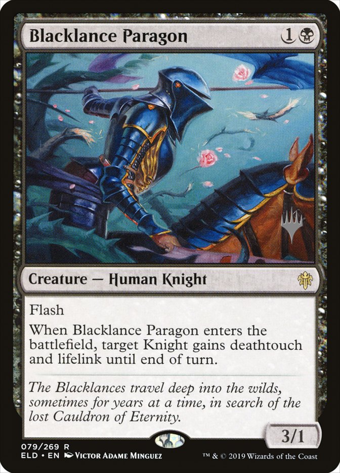 Blacklance Paragon (Promo Pack) [Throne of Eldraine Promos] | Gate City Games LLC