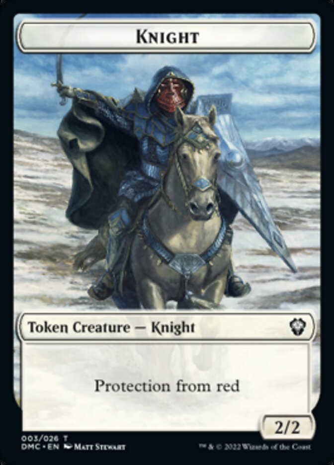 Phyrexian // Knight Double-sided Token [Dominaria United Tokens] | Gate City Games LLC