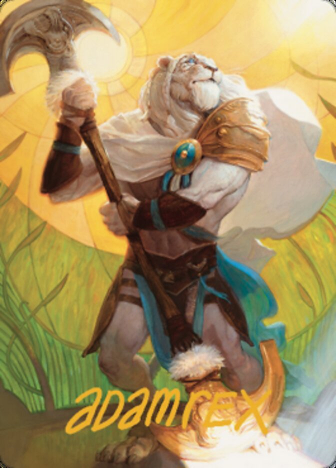 Ajani, Sleeper Agent Art Card (Gold-Stamped Signature) [Dominaria United Art Series] | Gate City Games LLC