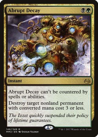 Abrupt Decay [Modern Masters 2017] | Gate City Games LLC