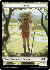 Human // Food (0013) Double-Sided Token [Wilds of Eldraine Tokens] | Gate City Games LLC