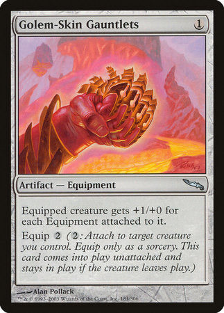 Golem-Skin Gauntlets [Mirrodin] | Gate City Games LLC