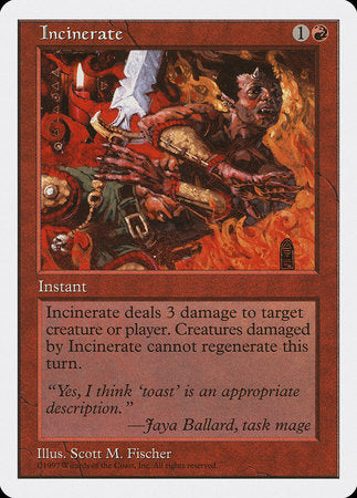 Incinerate [Fifth Edition] | Gate City Games LLC