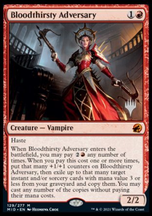 Bloodthirsty Adversary (Promo Pack) [Innistrad: Midnight Hunt Promos] | Gate City Games LLC