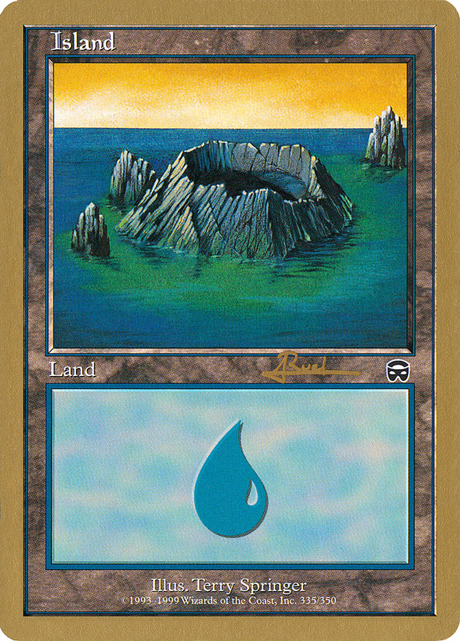 Island (335) (Antoine Ruel) [World Championship Decks 2001] | Gate City Games LLC