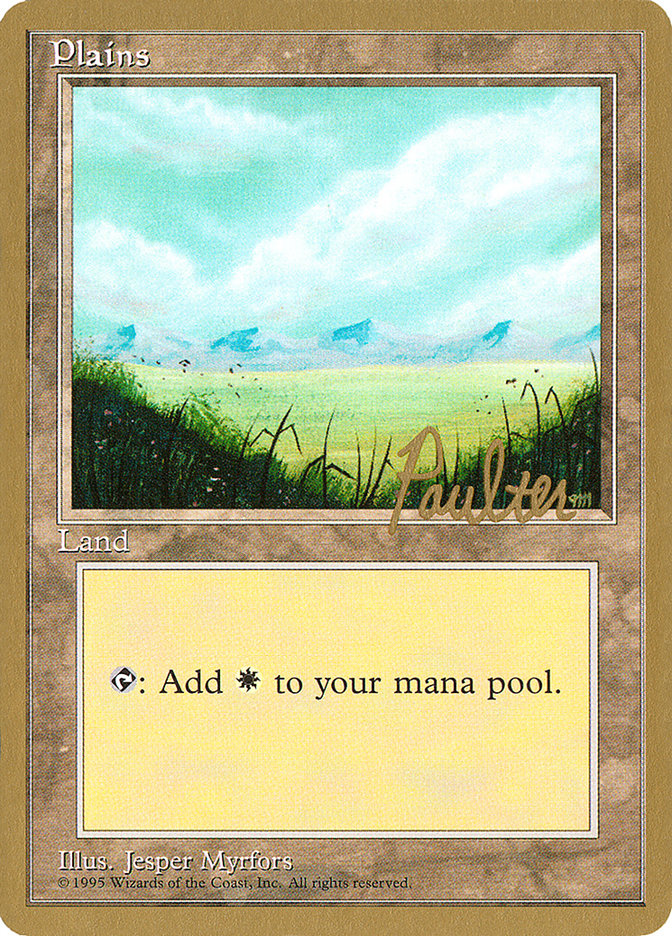 Plains (pp366) (Preston Poulter) [Pro Tour Collector Set] | Gate City Games LLC