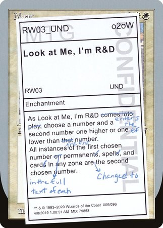 Look at Me, I'm R&D [Unsanctioned] | Gate City Games LLC