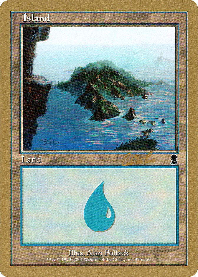 Island (cr335) (Carlos Romao) [World Championship Decks 2002] | Gate City Games LLC