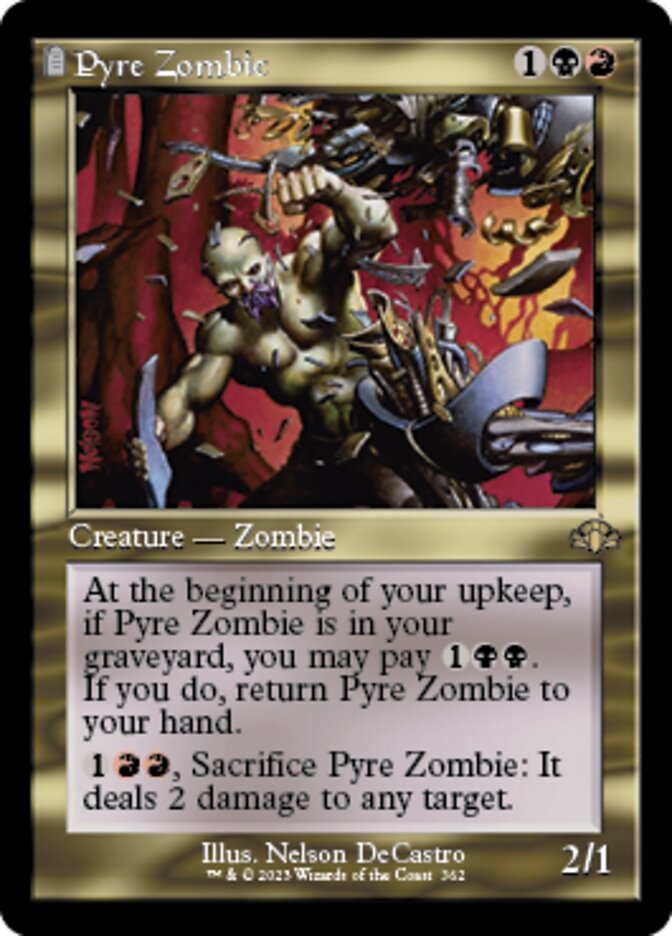 Pyre Zombie (Retro) [Dominaria Remastered] | Gate City Games LLC