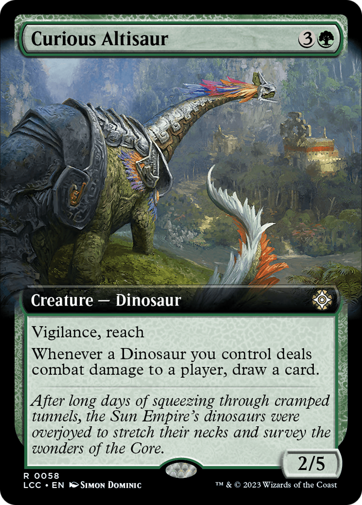 Curious Altisaur (Extended Art) [The Lost Caverns of Ixalan Commander] | Gate City Games LLC