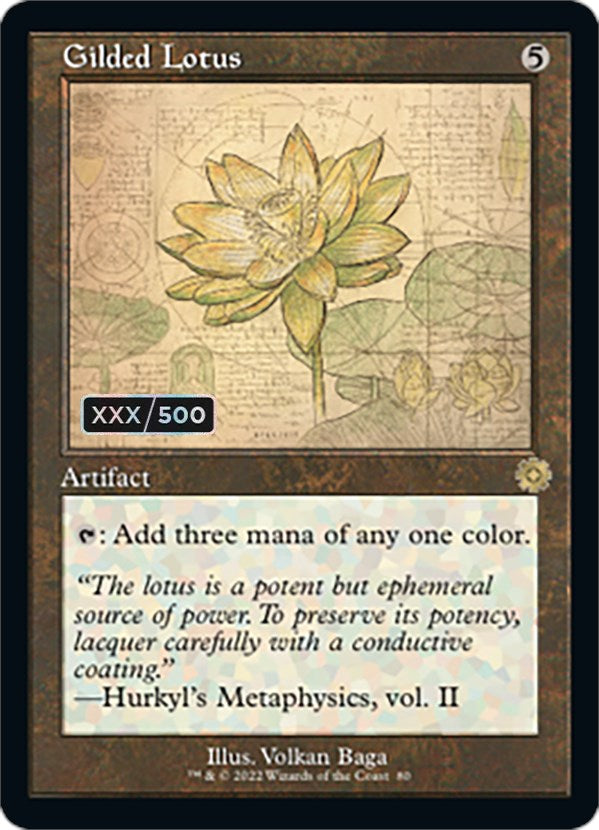 Gilded Lotus (Retro Schematic) (Serial Numbered) [The Brothers' War Retro Artifacts] | Gate City Games LLC