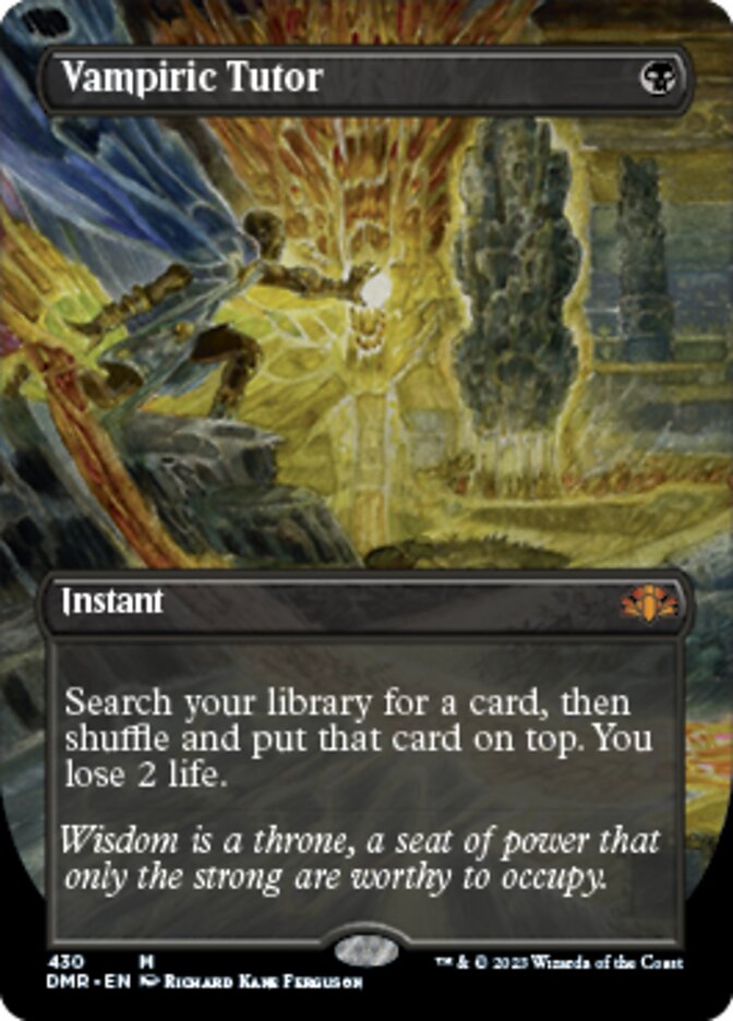 Vampiric Tutor (Borderless Alternate Art) [Dominaria Remastered] | Gate City Games LLC