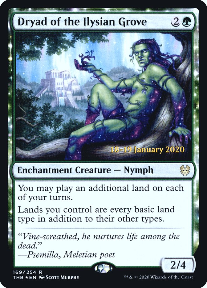 Dryad of the Ilysian Grove [Theros Beyond Death Prerelease Promos] | Gate City Games LLC