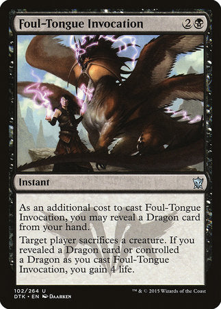 Foul-Tongue Invocation [Dragons of Tarkir] | Gate City Games LLC