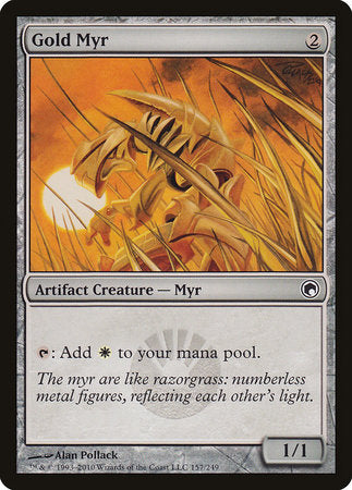 Gold Myr [Scars of Mirrodin] | Gate City Games LLC
