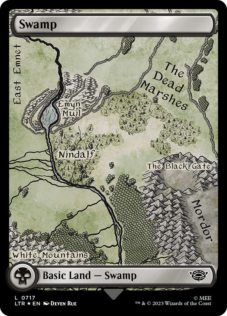 Swamp (0717) (Surge Foil) [The Lord of the Rings: Tales of Middle-Earth] | Gate City Games LLC