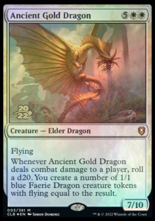 Ancient Gold Dragon [Commander Legends: Battle for Baldur's Gate Prerelease Promos] | Gate City Games LLC