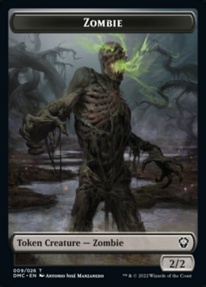 Bird (002) // Zombie Double-sided Token [Dominaria United Tokens] | Gate City Games LLC