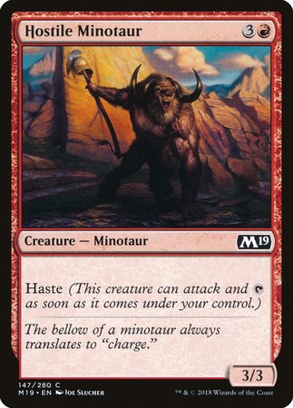 Hostile Minotaur [Core Set 2019] | Gate City Games LLC