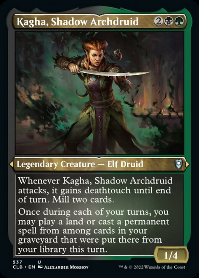 Kagha, Shadow Archdruid (Foil Etched) [Commander Legends: Battle for Baldur's Gate] | Gate City Games LLC