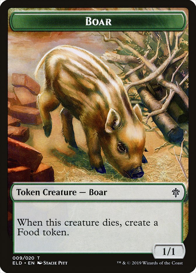 Boar [Throne of Eldraine Tokens] | Gate City Games LLC