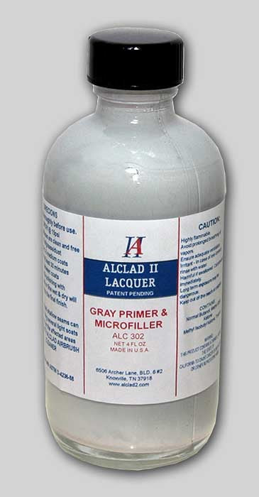 Grey Primer & Microfiller - 4oz Bottle | Gate City Games LLC