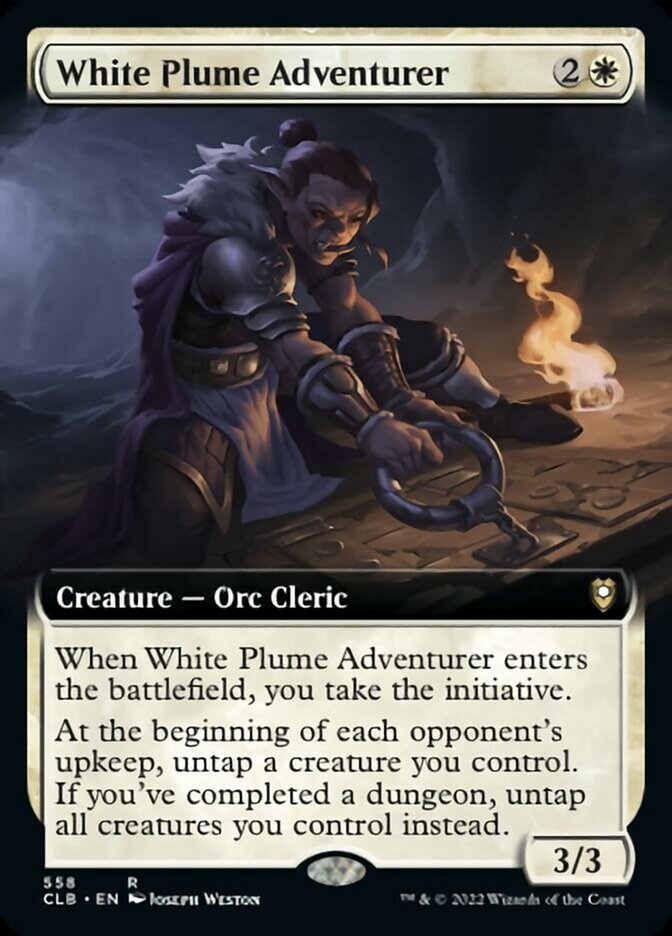 White Plume Adventurer (Extended Art) [Commander Legends: Battle for Baldur's Gate] | Gate City Games LLC