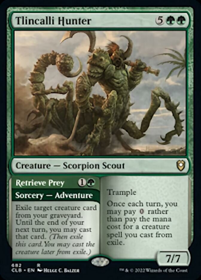 Tlincalli Hunter // Retrieve Prey [Commander Legends: Battle for Baldur's Gate] | Gate City Games LLC