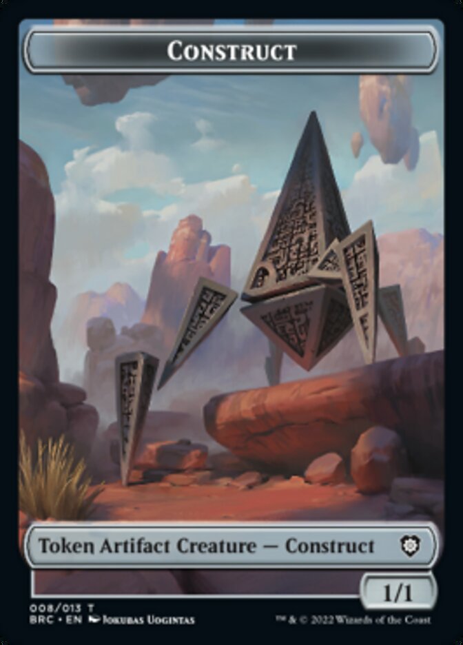 Construct (008) // Phyrexian Myr Double-Sided Token [The Brothers' War Commander Tokens] | Gate City Games LLC