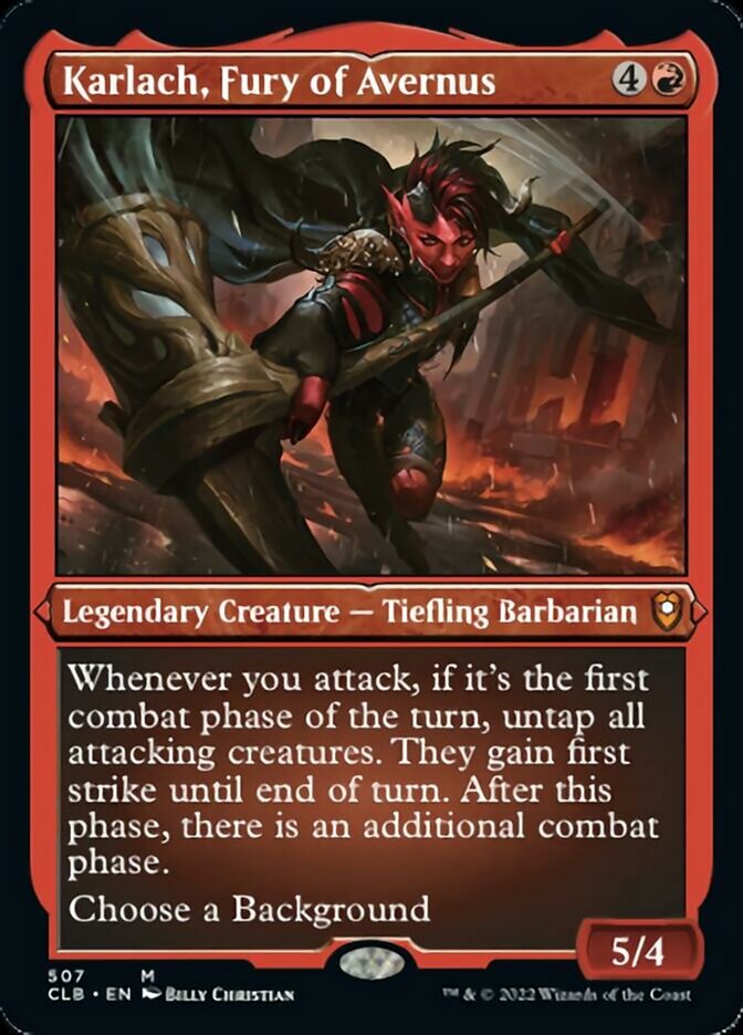 Karlach, Fury of Avernus (Foil Etched) [Commander Legends: Battle for Baldur's Gate] | Gate City Games LLC