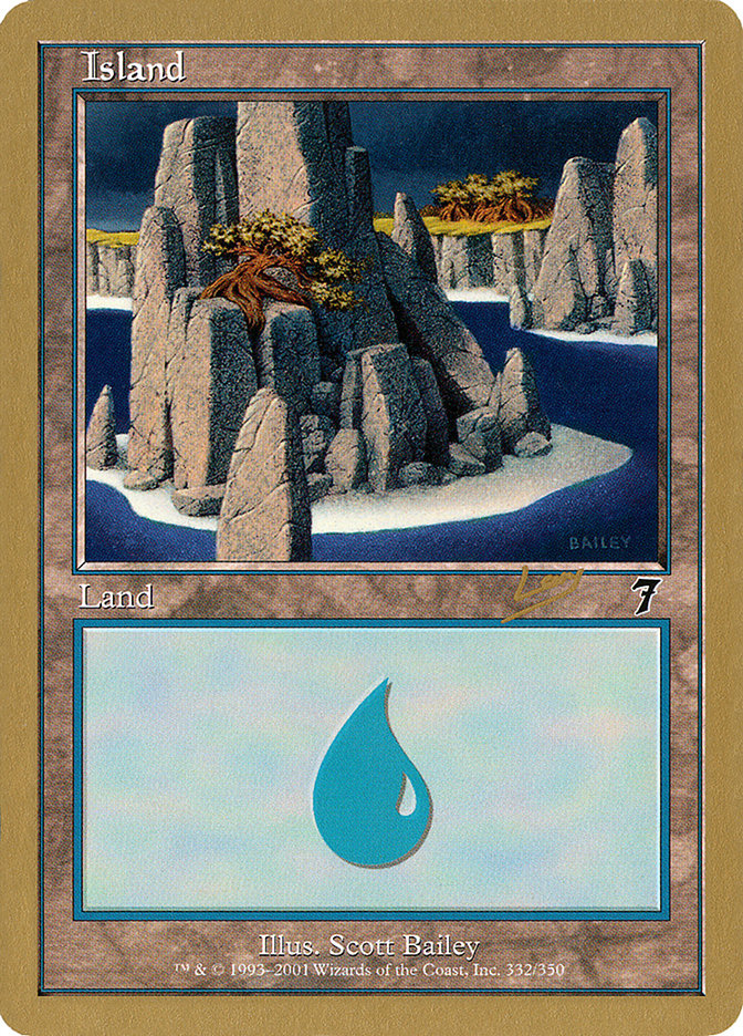 Island (rl332) (Raphael Levy) [World Championship Decks 2002] | Gate City Games LLC