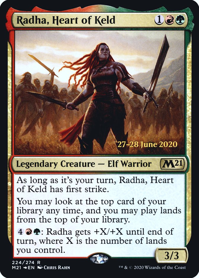 Radha, Heart of Keld  [Core Set 2021 Prerelease Promos] | Gate City Games LLC