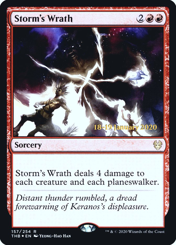 Storm's Wrath [Theros Beyond Death Prerelease Promos] | Gate City Games LLC